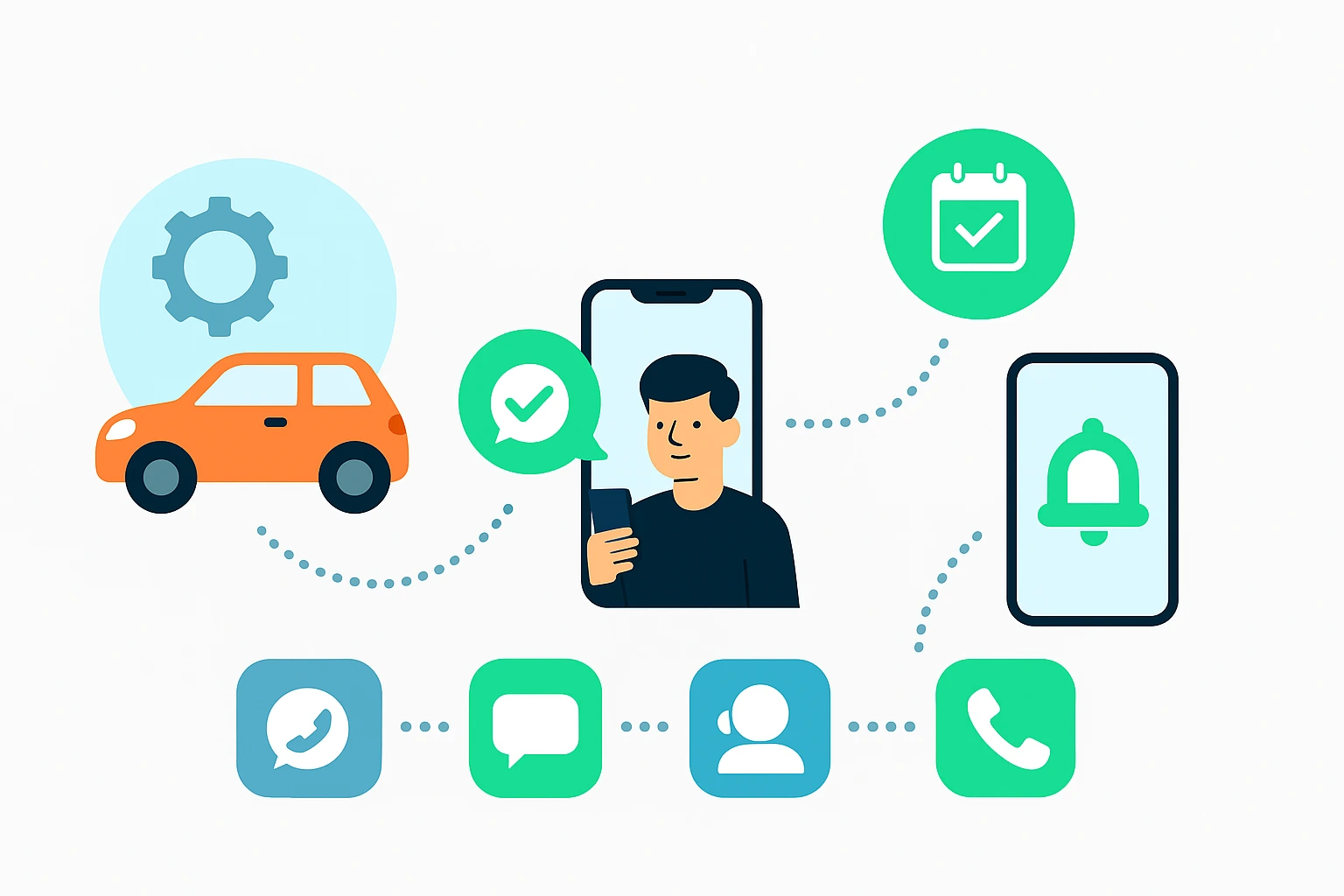 Automobile industry messaging solutions for customer engagement and sales